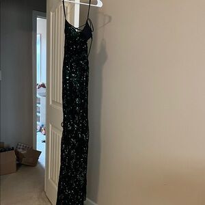 Windsor Black Sequin Backless Dress